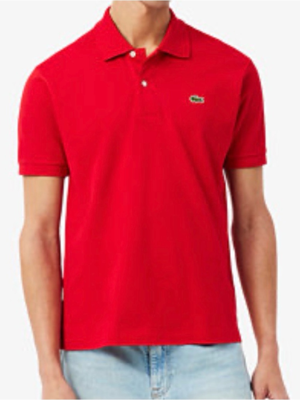 Lacoste Red Short-Sleeve Piqué Polo